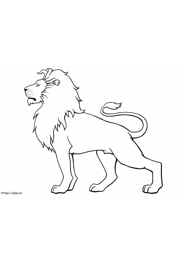 Coloriage Lion incroyable à imprimer dessin