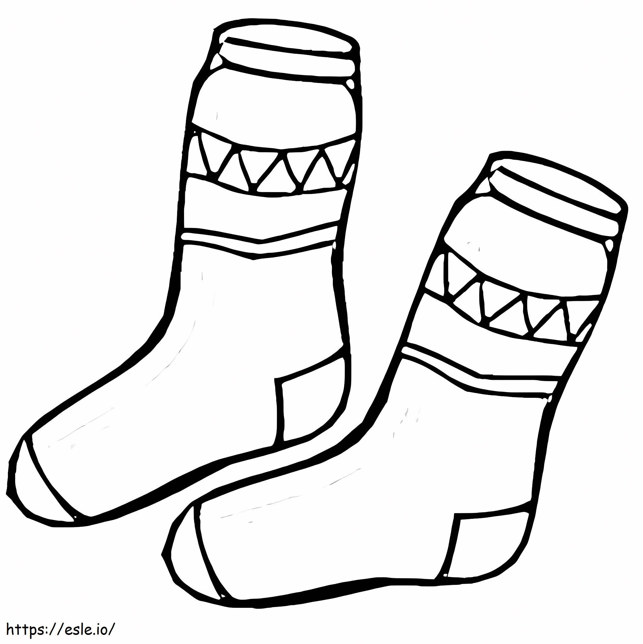 Zwei Socken ausmalbilder