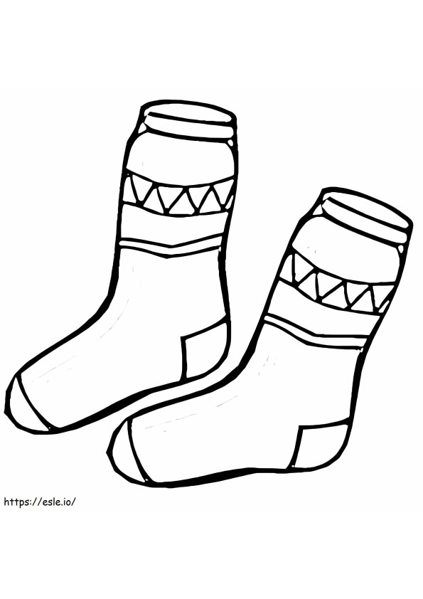 Két zokni kifestő