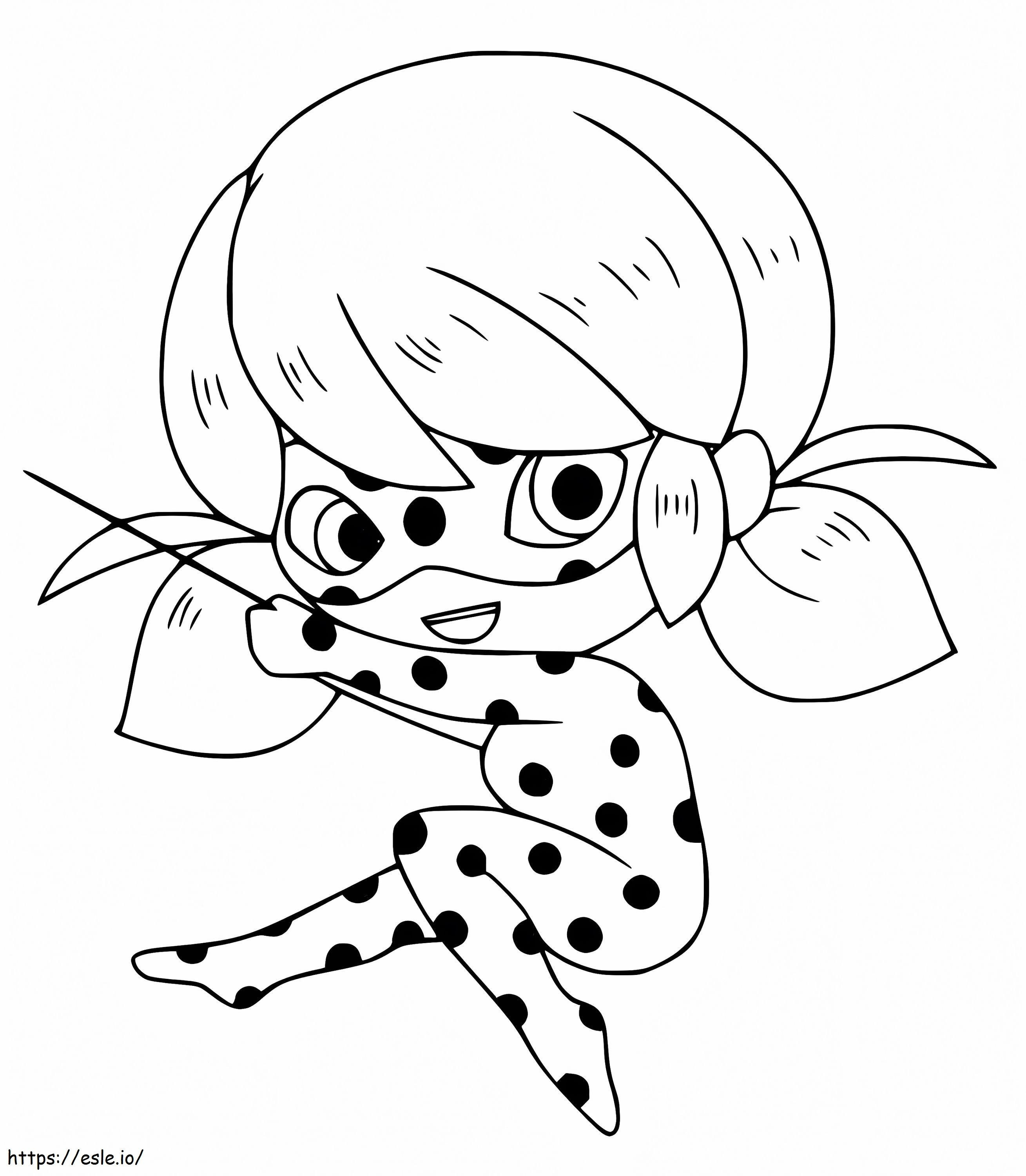 Cute Miraculous Ladybug coloring page