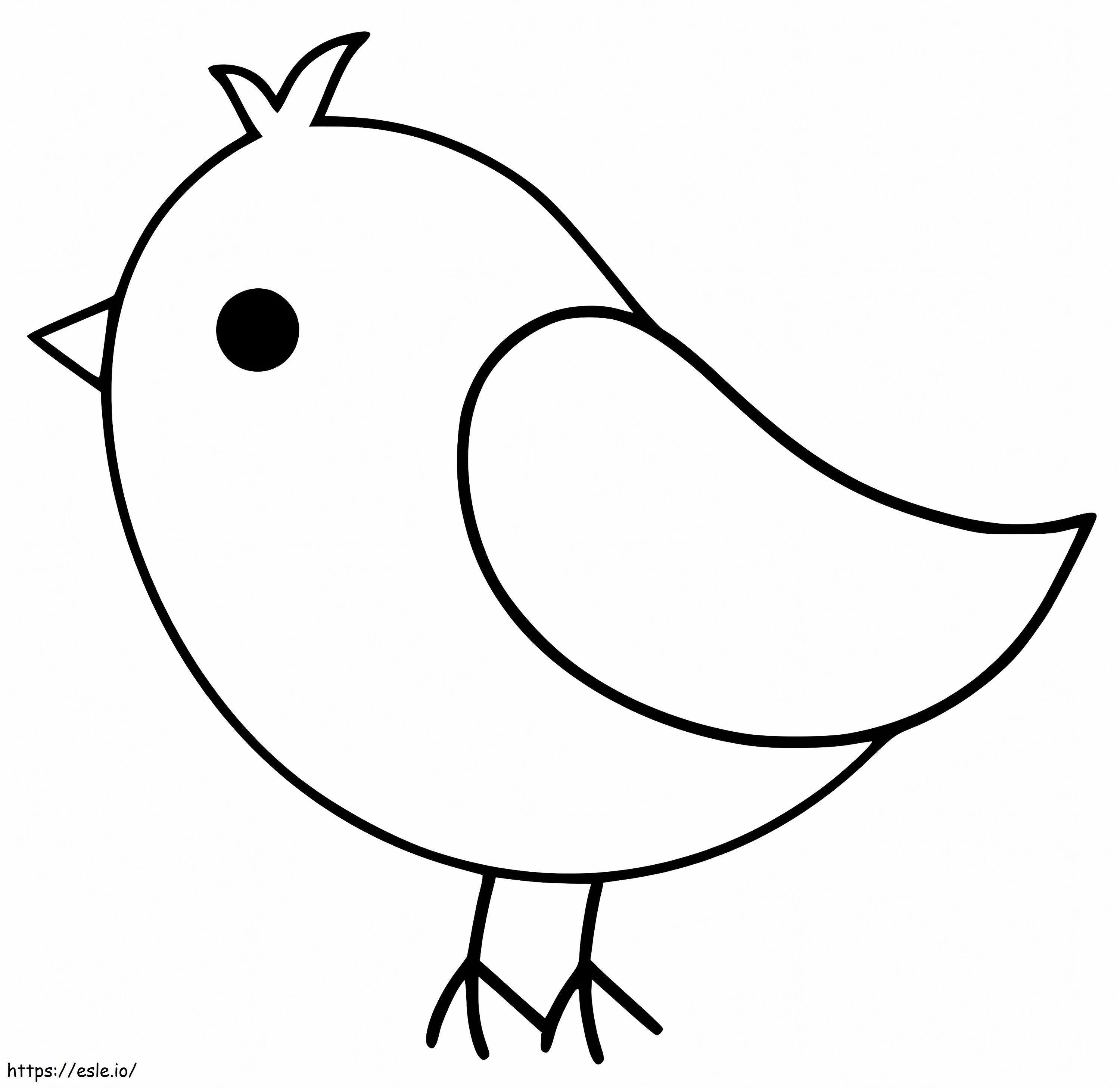Burung yang Sangat Mudah Gambar Mewarnai