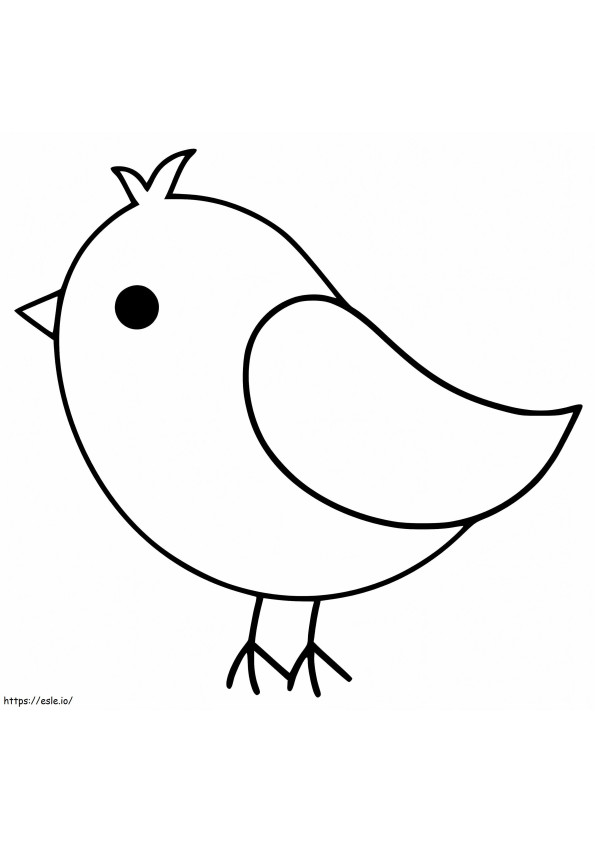 Coloriage Oiseau très facile à imprimer dessin