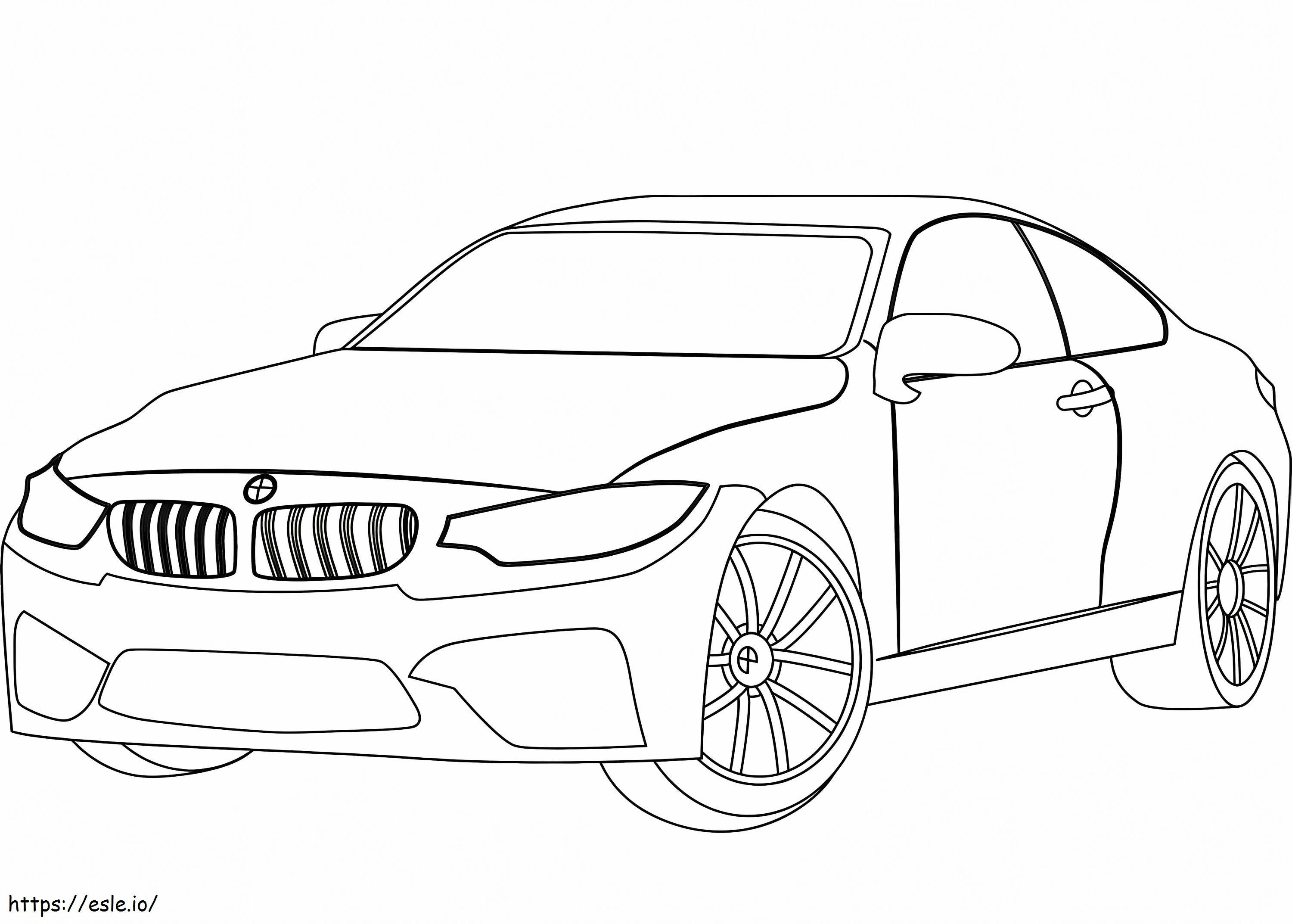 Bmw M4 coloring page