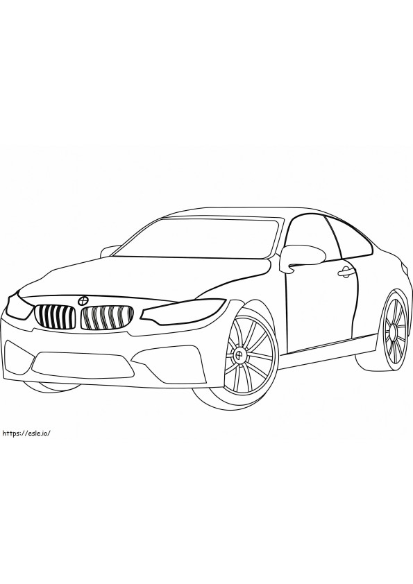 Bmw M4 coloring page