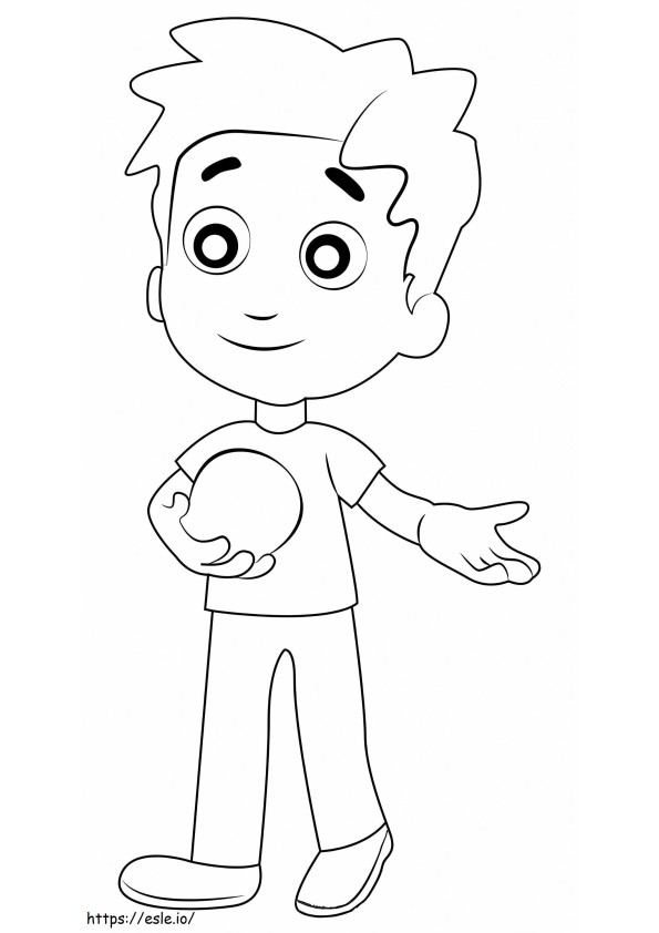 Alex Porter Holding Ball Colorig Page coloring page