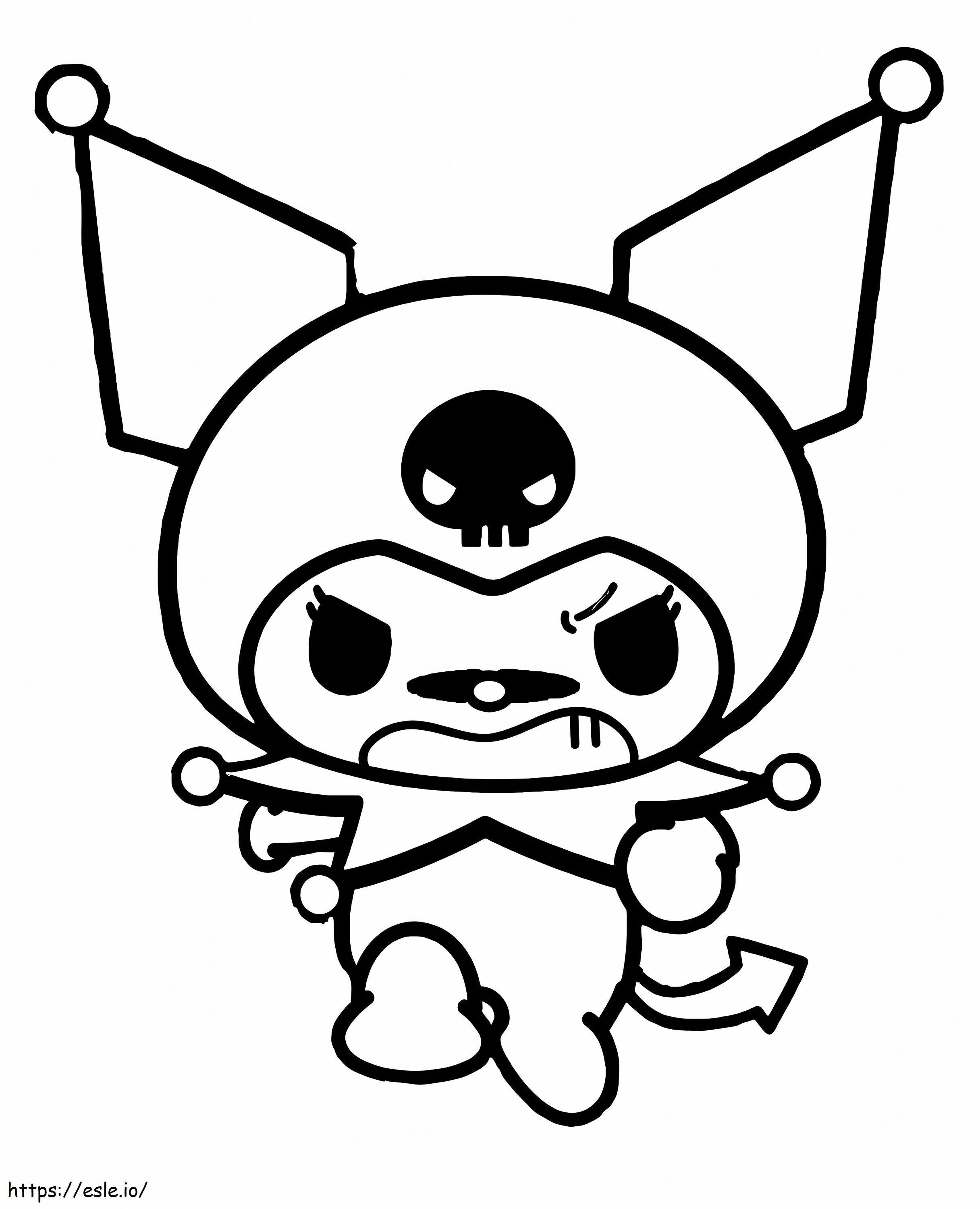 Kuromi Is Angry coloring page