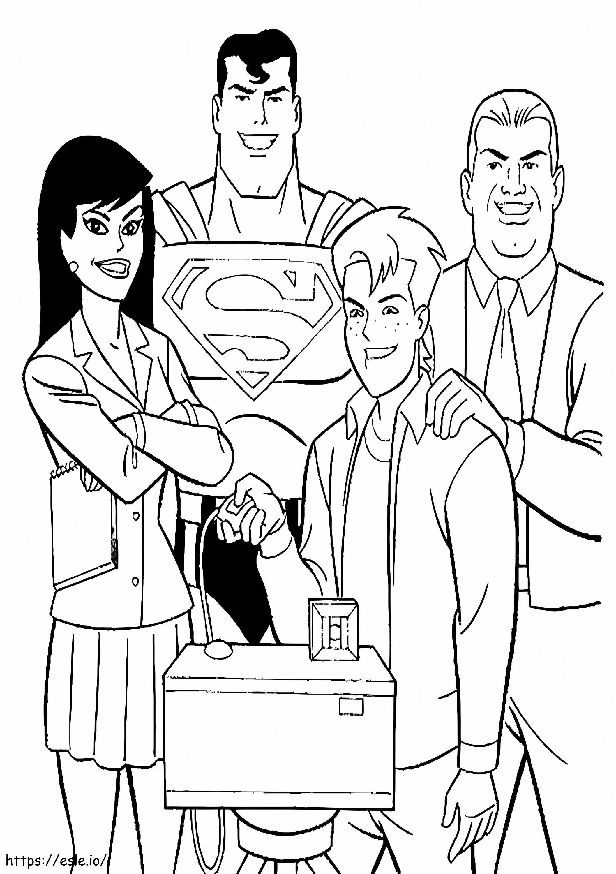 Superman And Friends Coloring Page