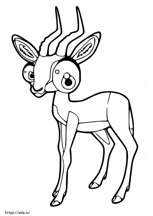 Impala yang lucu Gambar Mewarnai