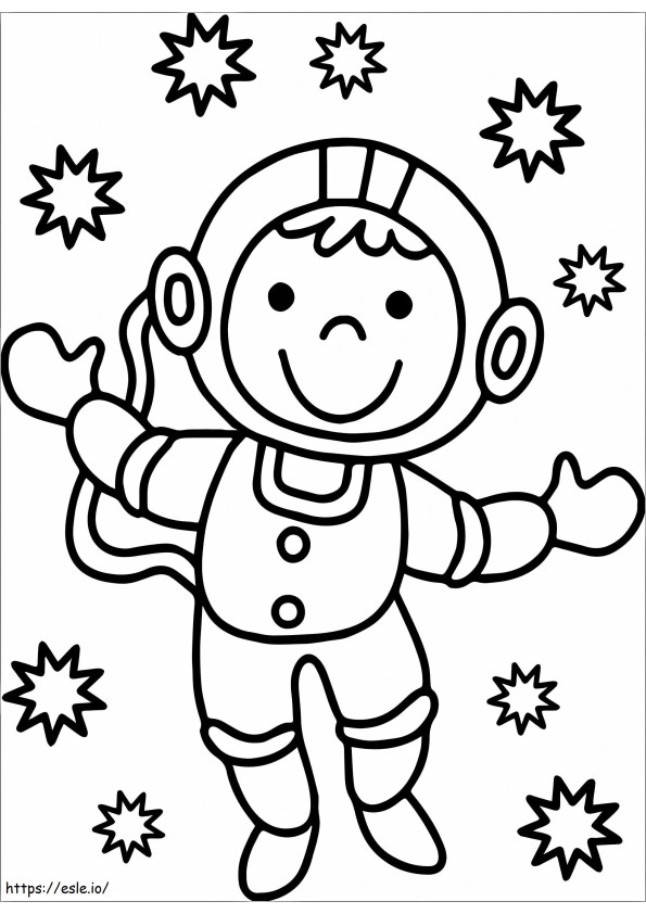 Astronaut Drawing coloring page