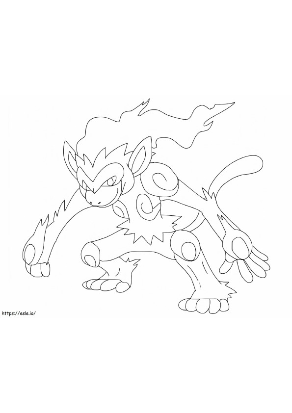 Infernape In Pokemon coloring page
