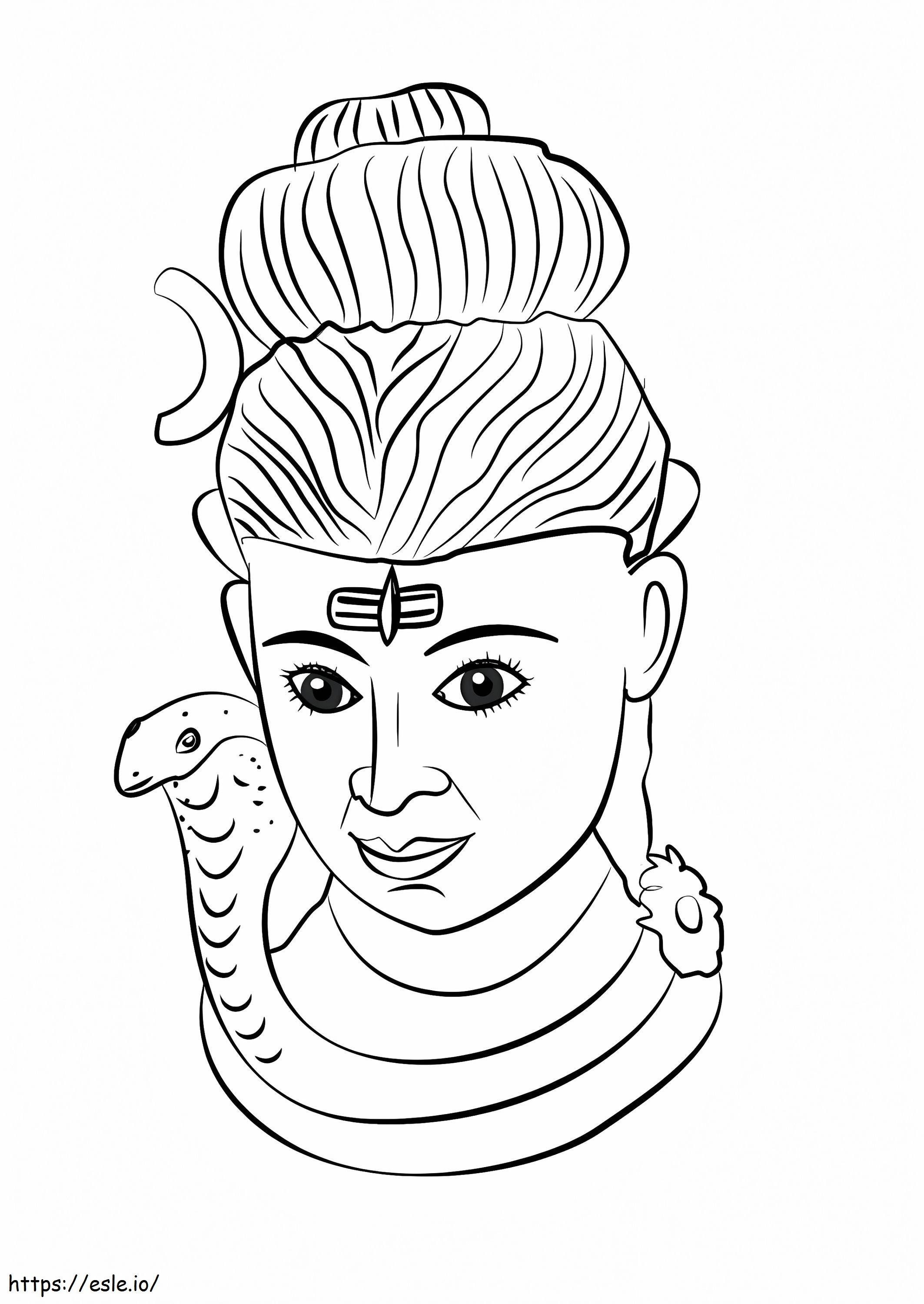 Estatua del Señor Shiva para colorear