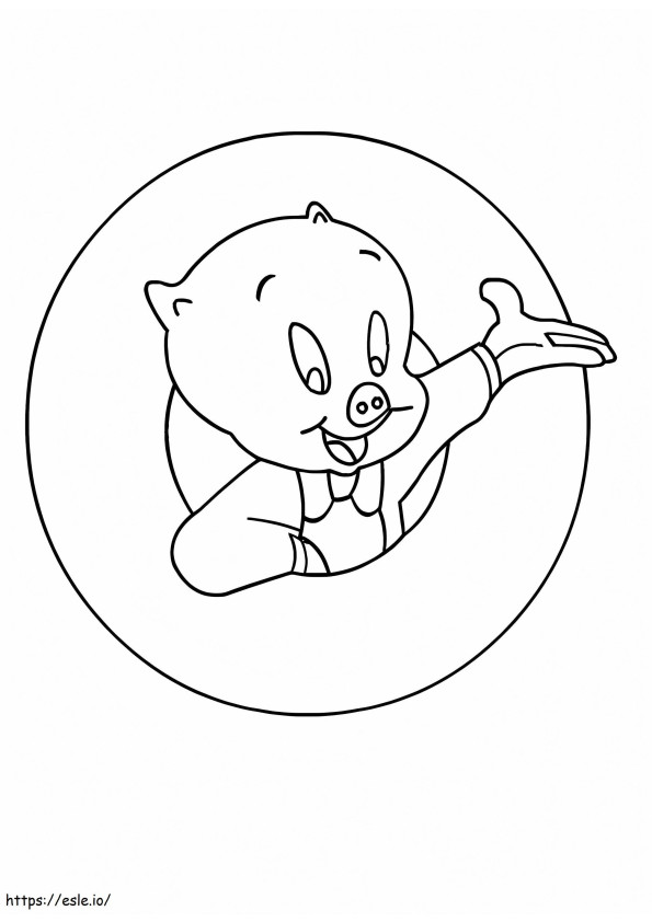 Porky Pig Free Printable coloring page