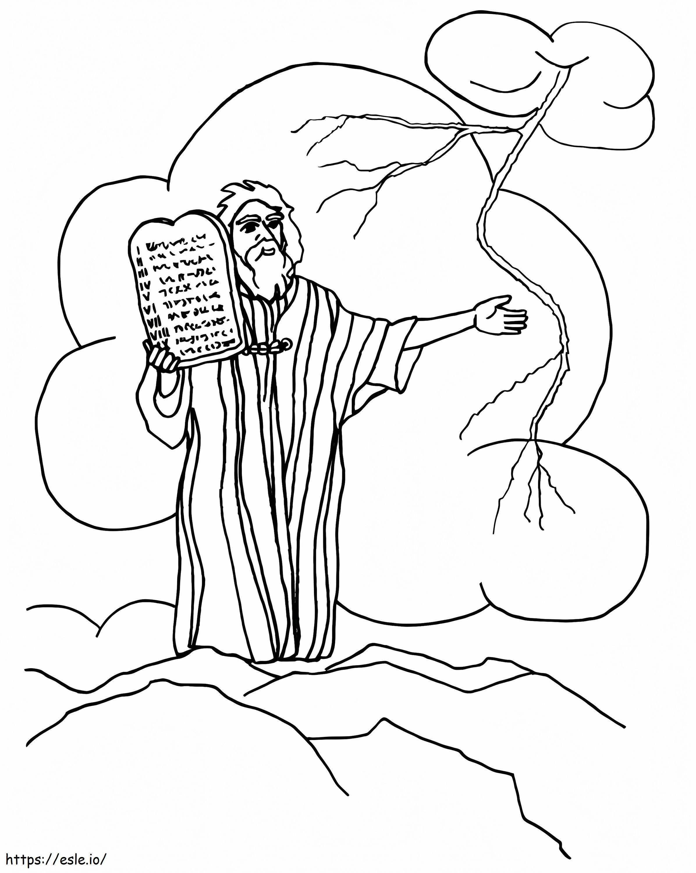 Ten Commandments 5 coloring page