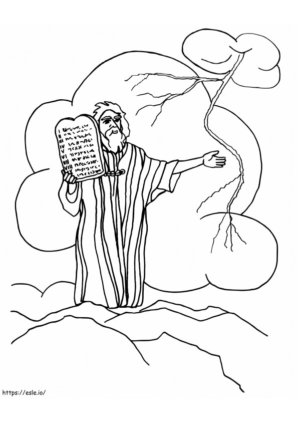 Ten Commandments 5 coloring page
