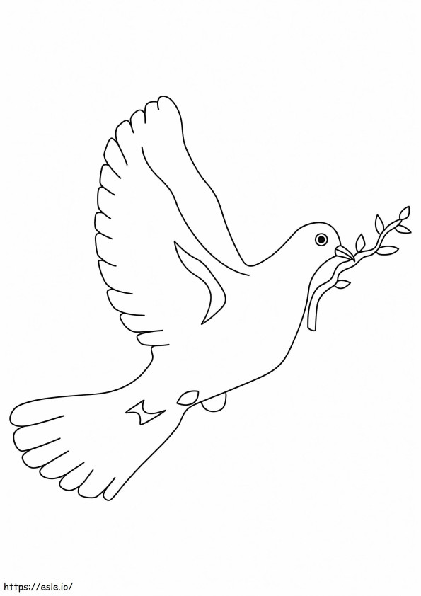 Rauhan symboli värityskuva