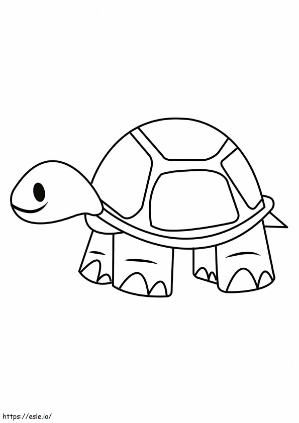 Yksinkertainen kilpikonna värityskuva