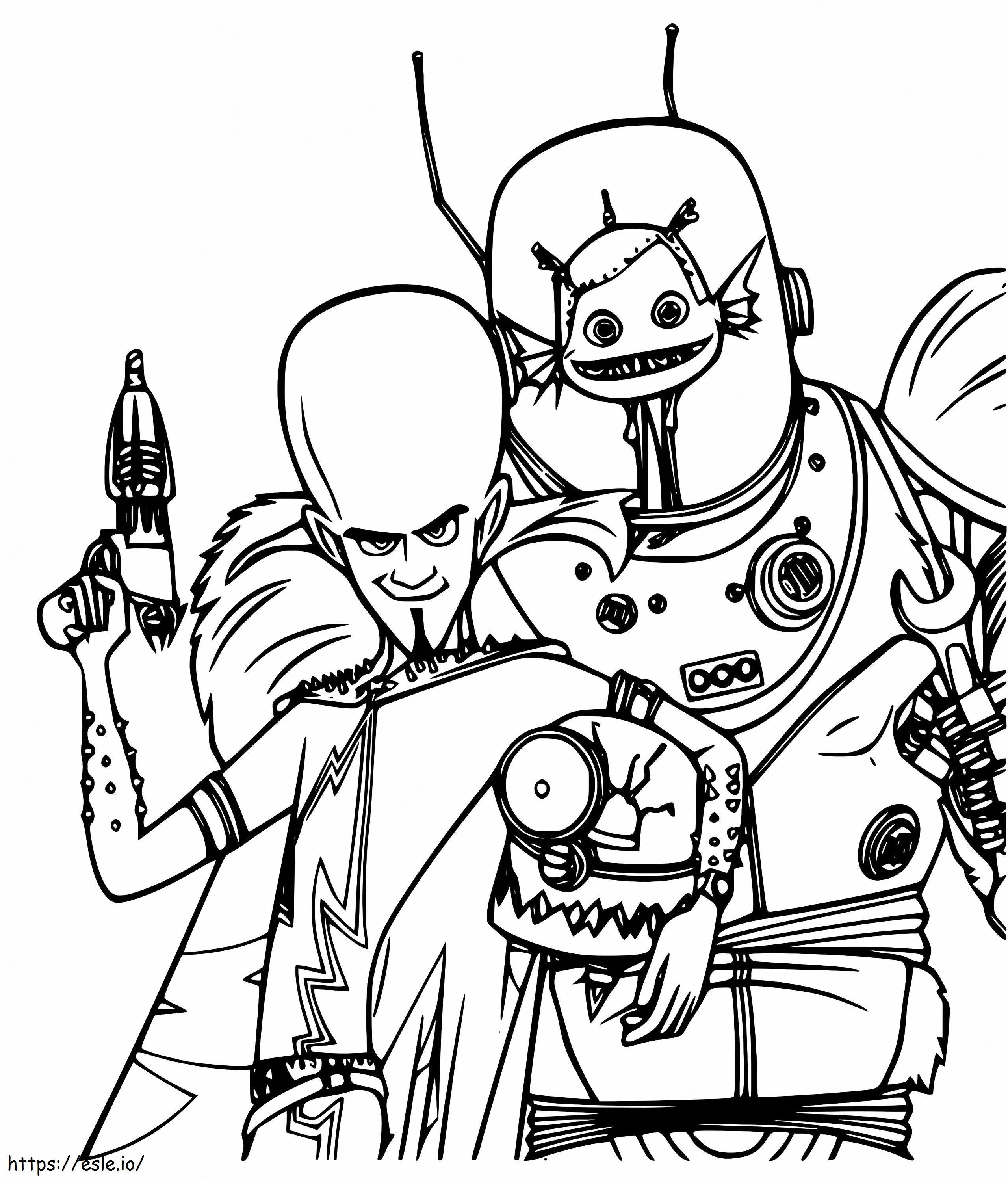 Megamind And Minion coloring page