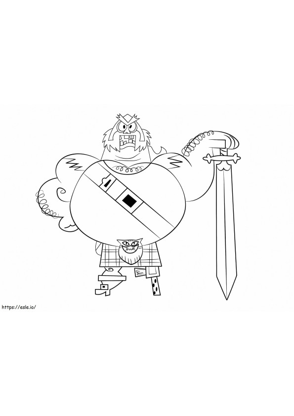 O escocês de Samurai Jack para colorir