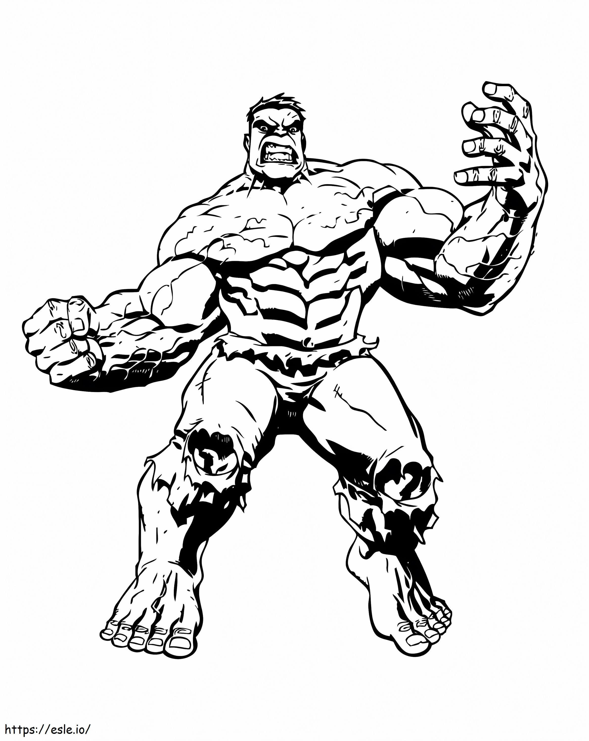 Hulk Animado para colorir
