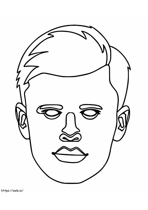 Erling Haaland Face coloring page