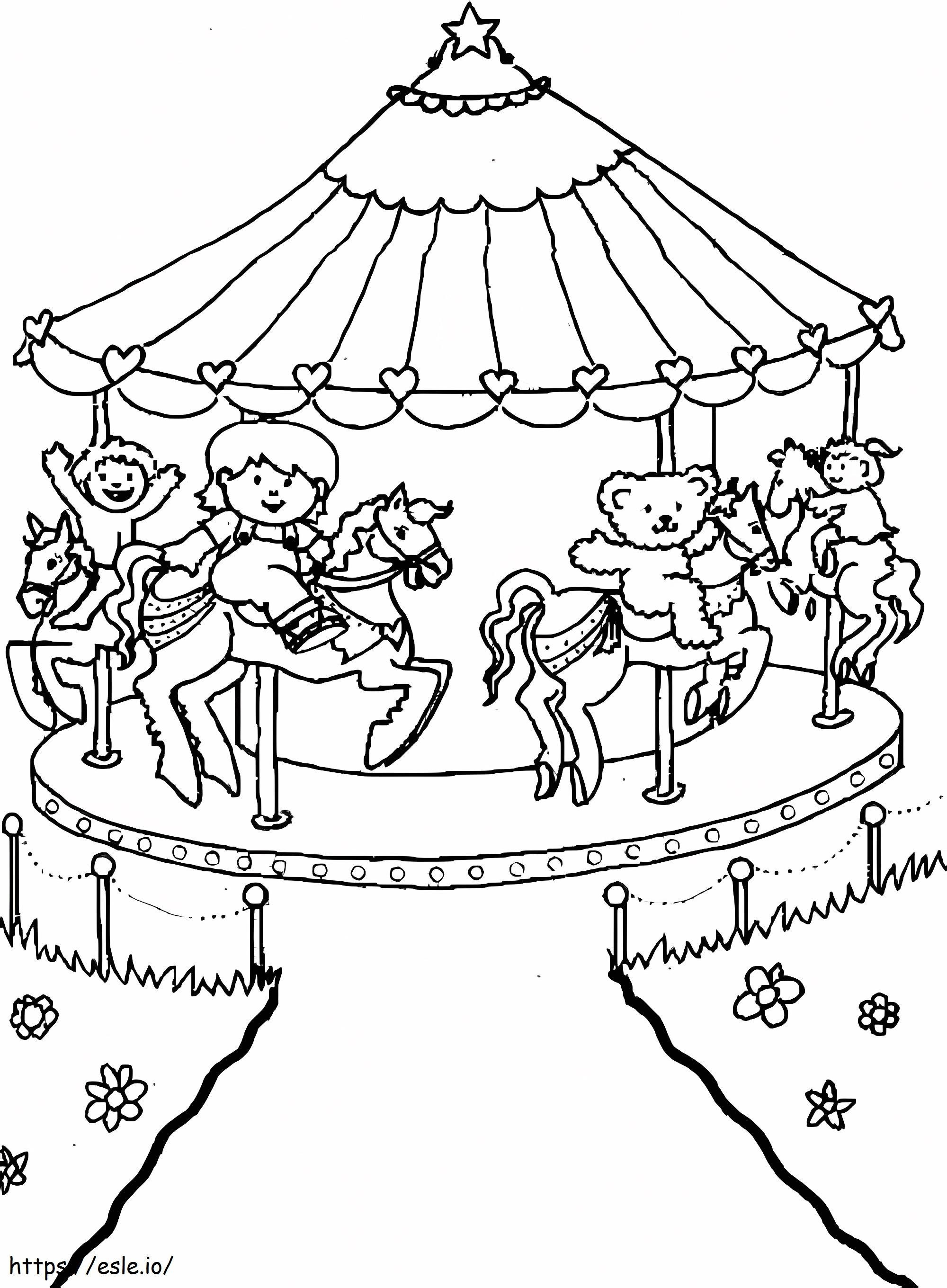 Carousel Ride coloring page