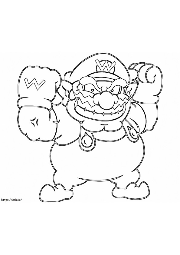Angry Wario coloring page
