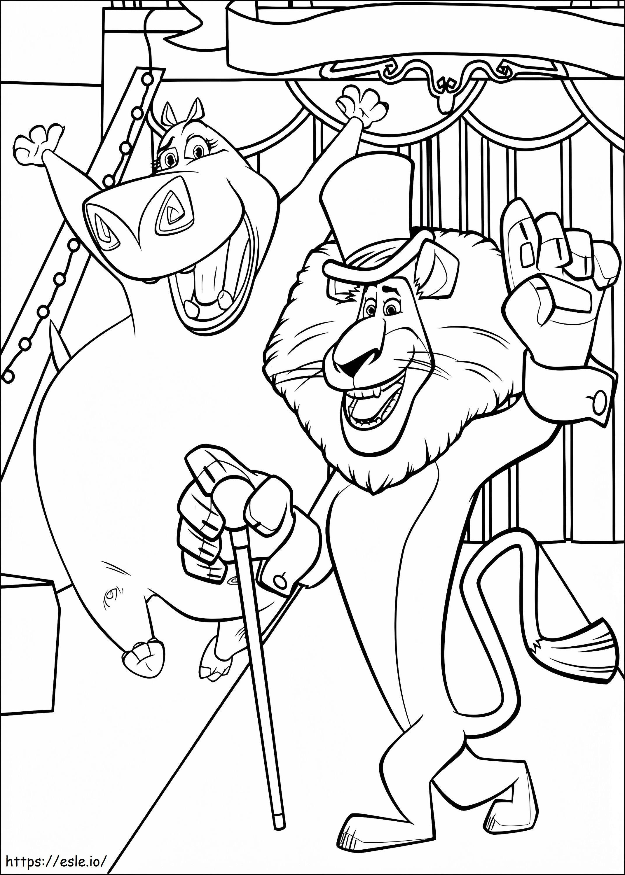 Alex And Gloria coloring page