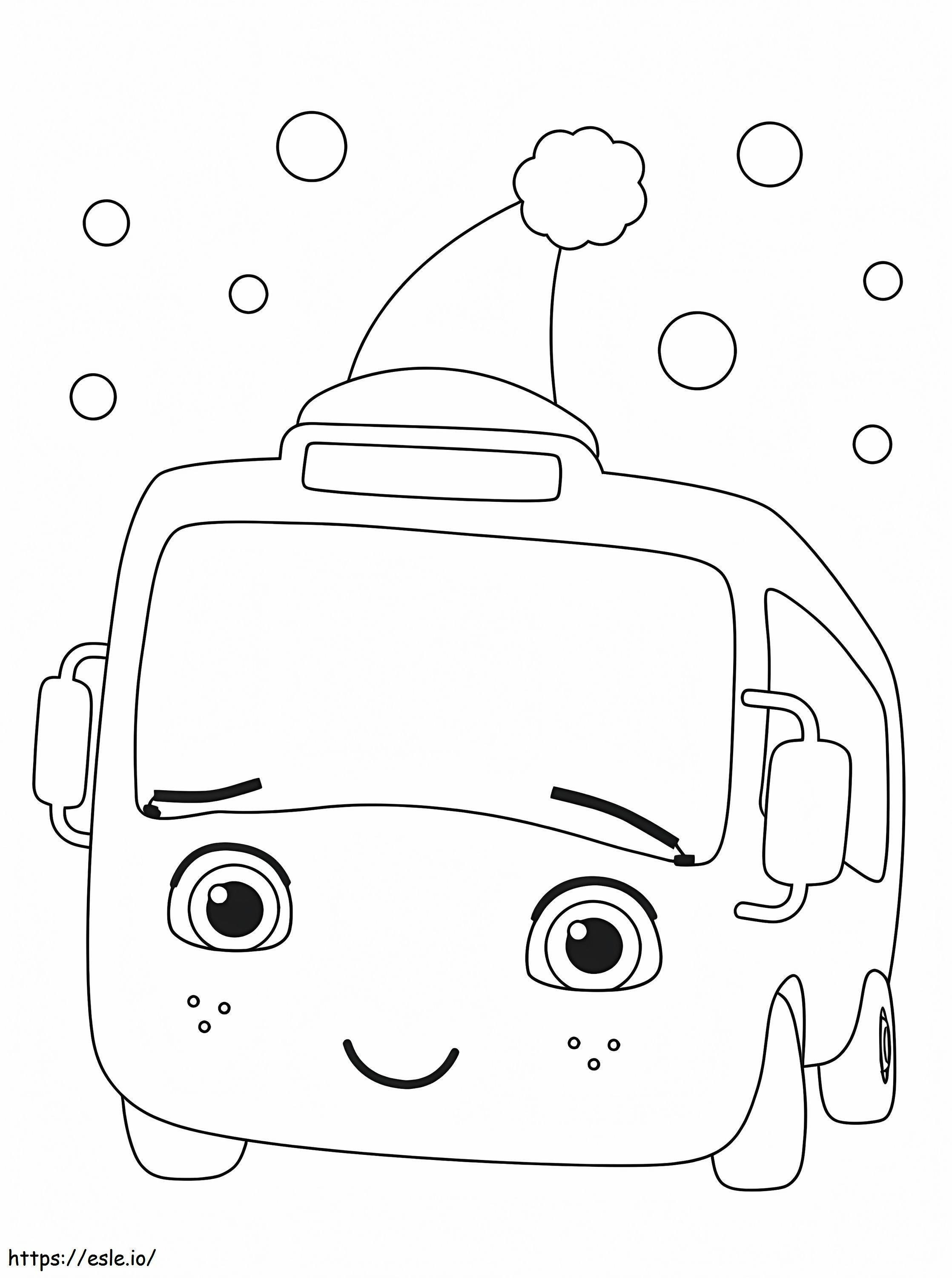 Bus Natal Bayi Gelandangan Kecil Gambar Mewarnai
