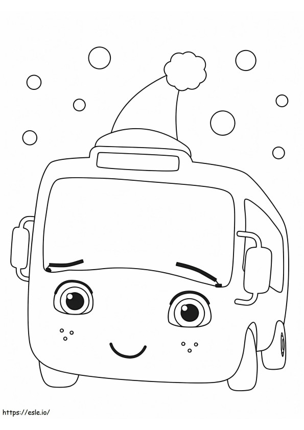 Ônibus de Natal, bebezinho para colorir