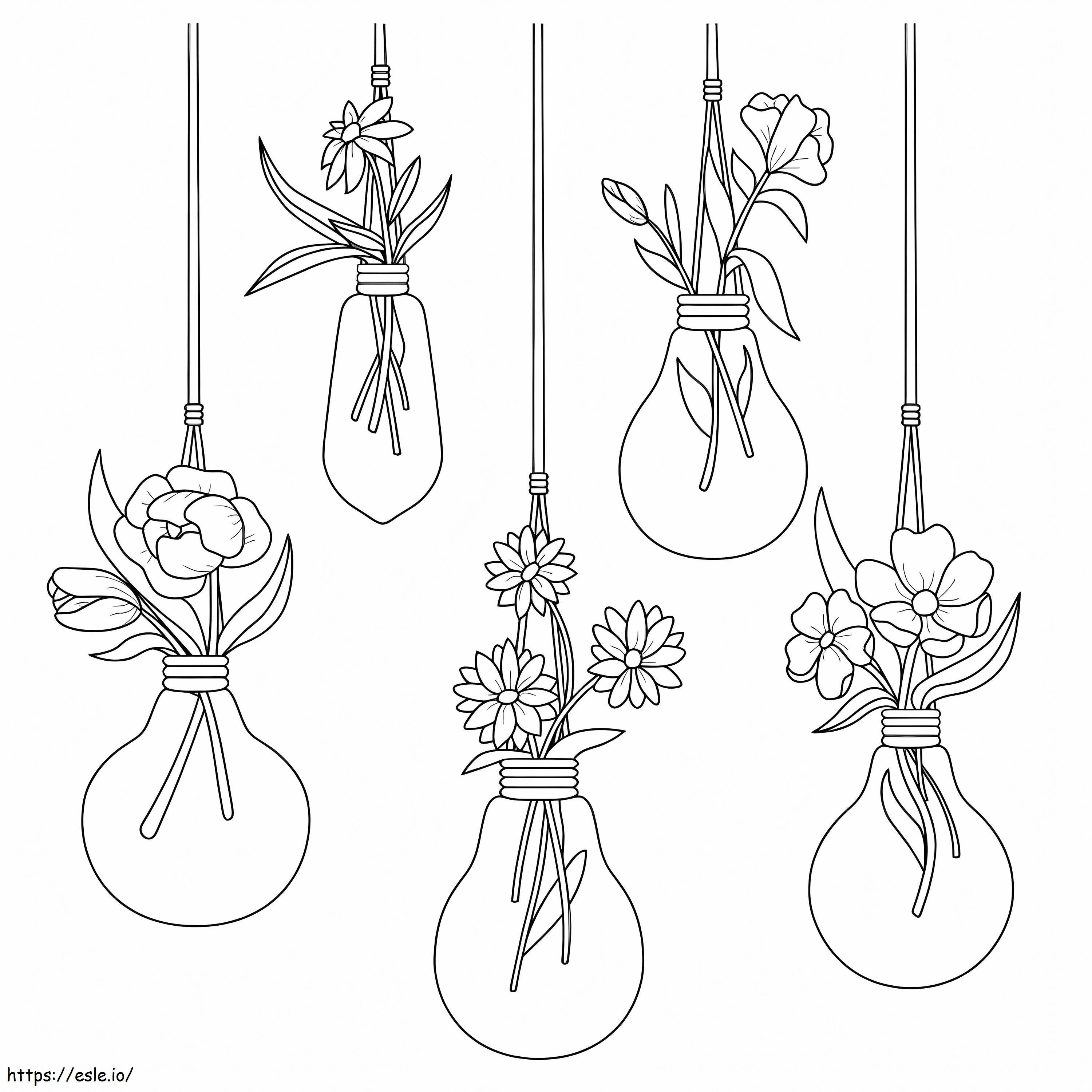 Aesthetics Flowers coloring page