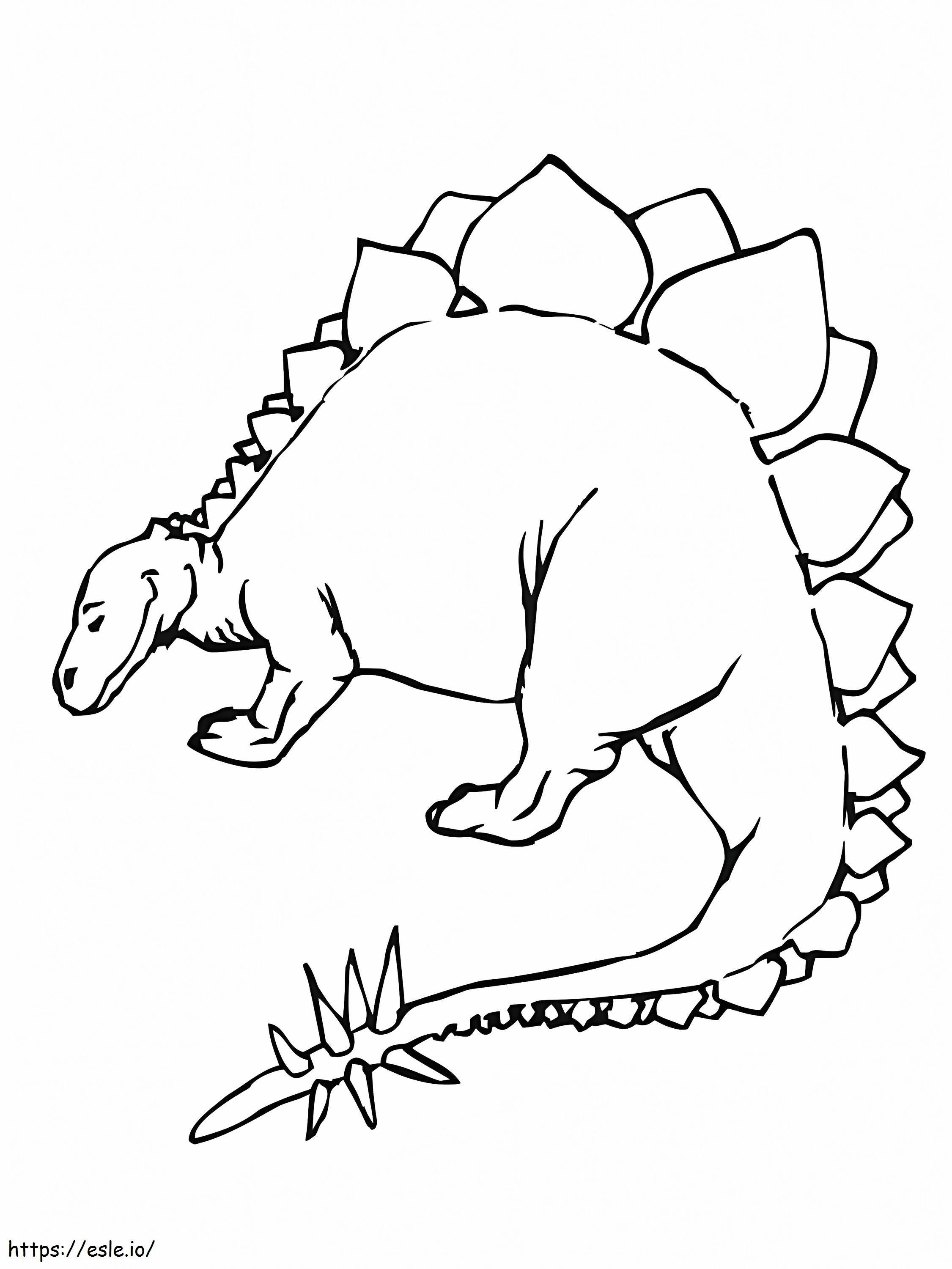 Coloriage Stégosaure Dinosaure Jurassique à imprimer dessin