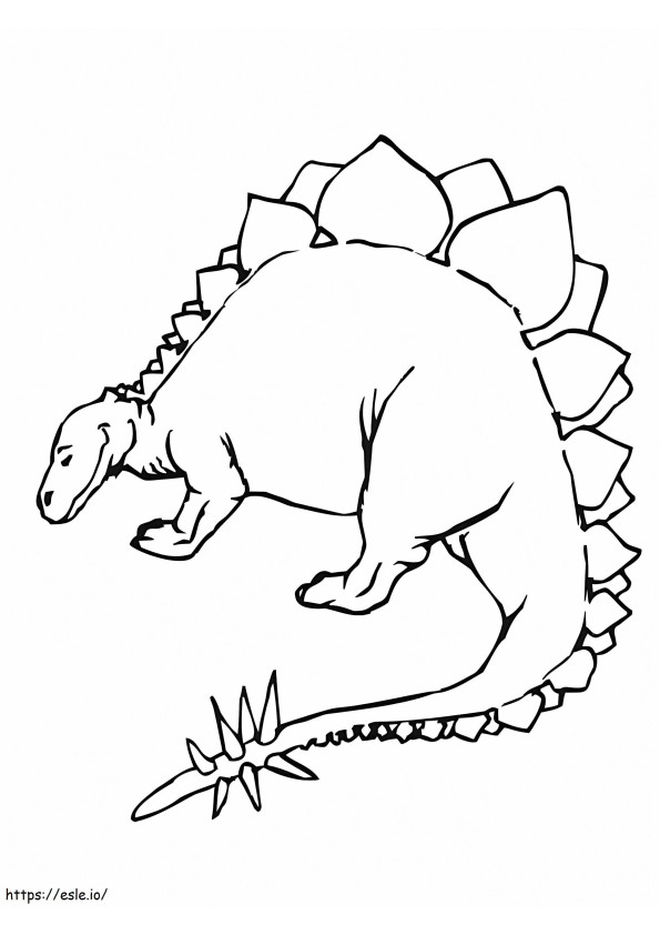 Coloriage Stégosaure Dinosaure Jurassique à imprimer dessin