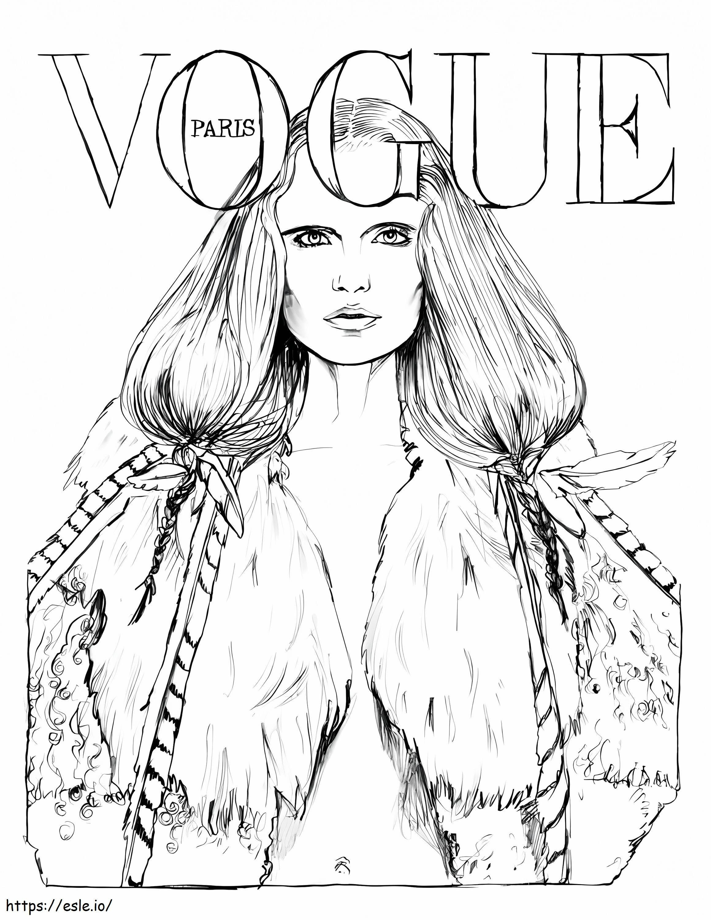 French Fashion coloring page