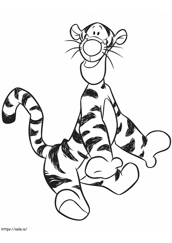 Rollicking Tigger coloring page
