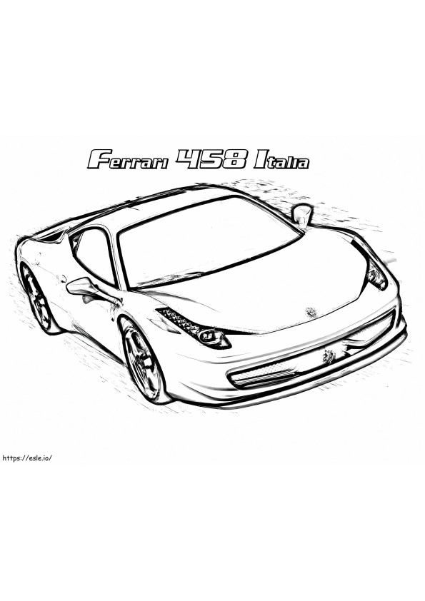 Ferrari 458 Italy coloring page