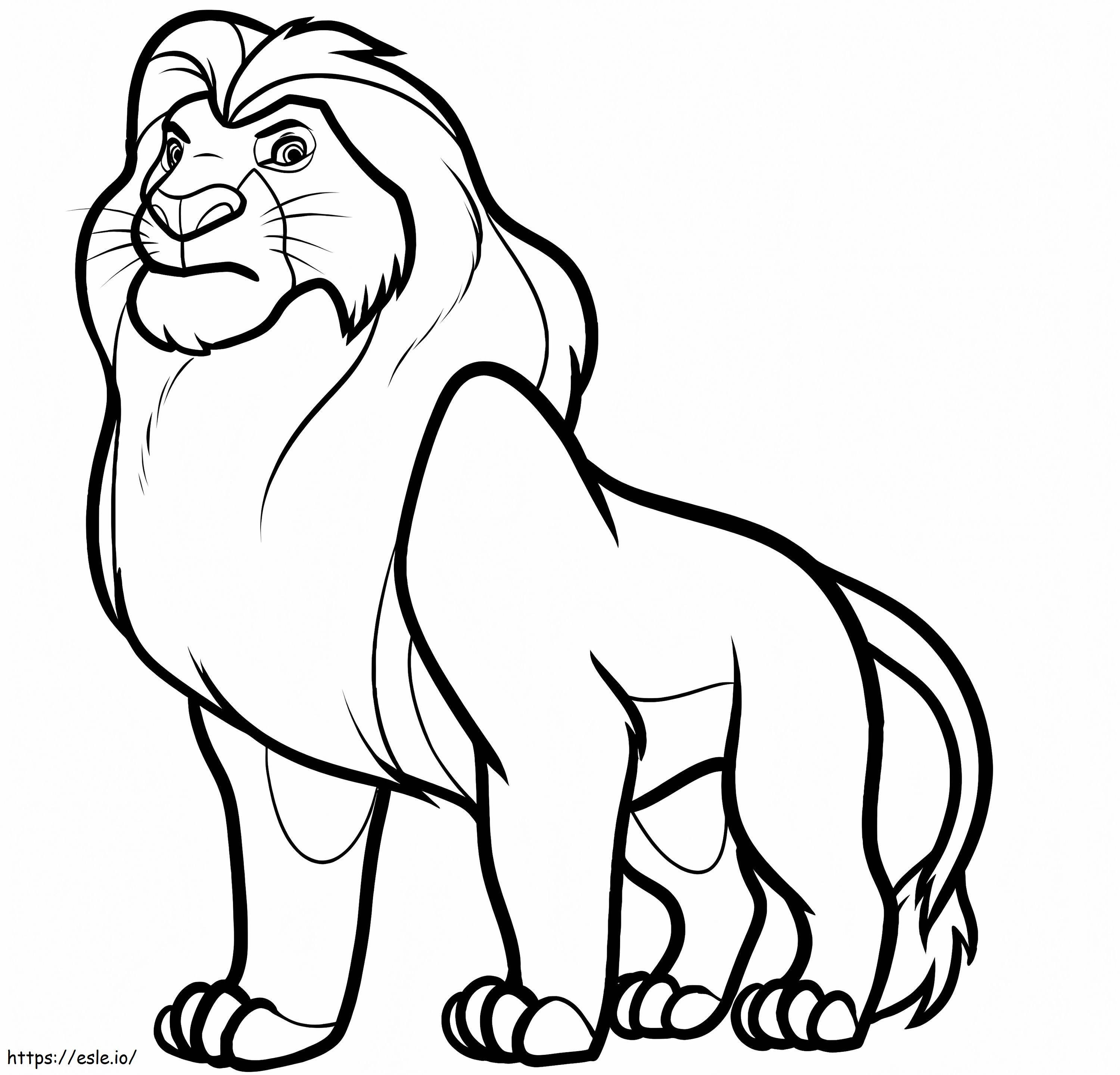 Simba Grows Up coloring page