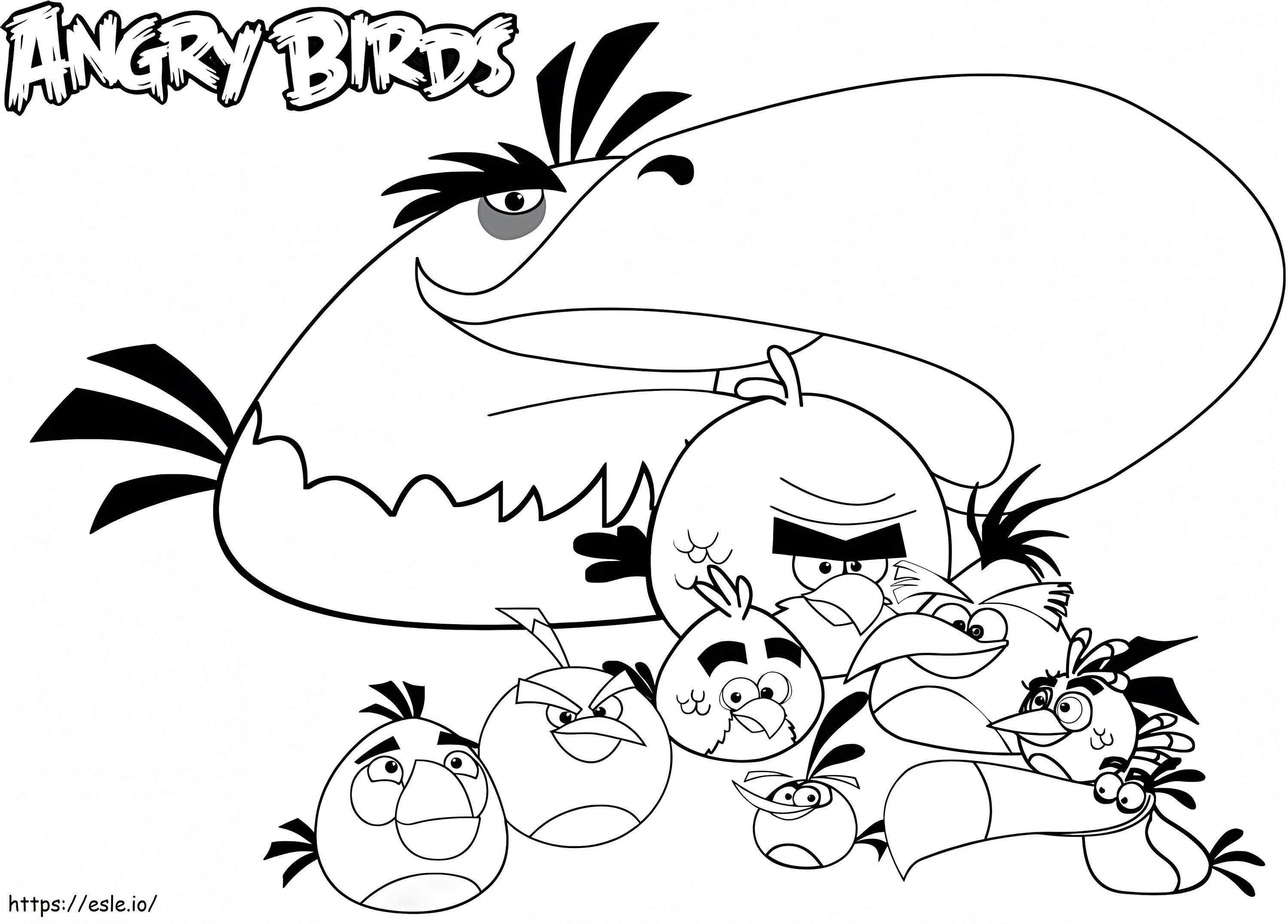 Sempurna Angry Birds Gambar Mewarnai