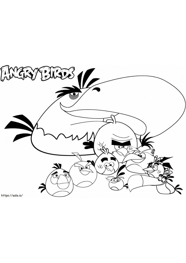 Coloriage Perfectos Angry Birds à imprimer dessin
