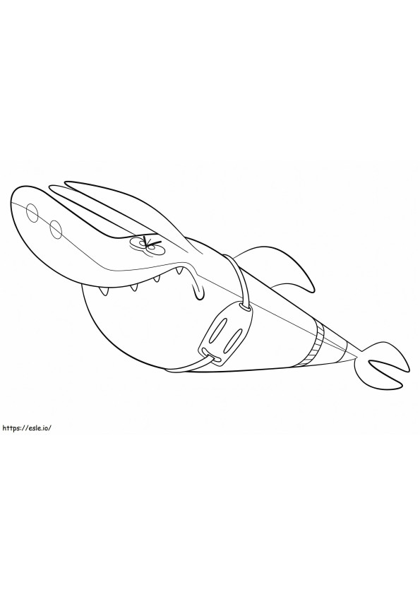 Coloriage Sharko volant à imprimer dessin