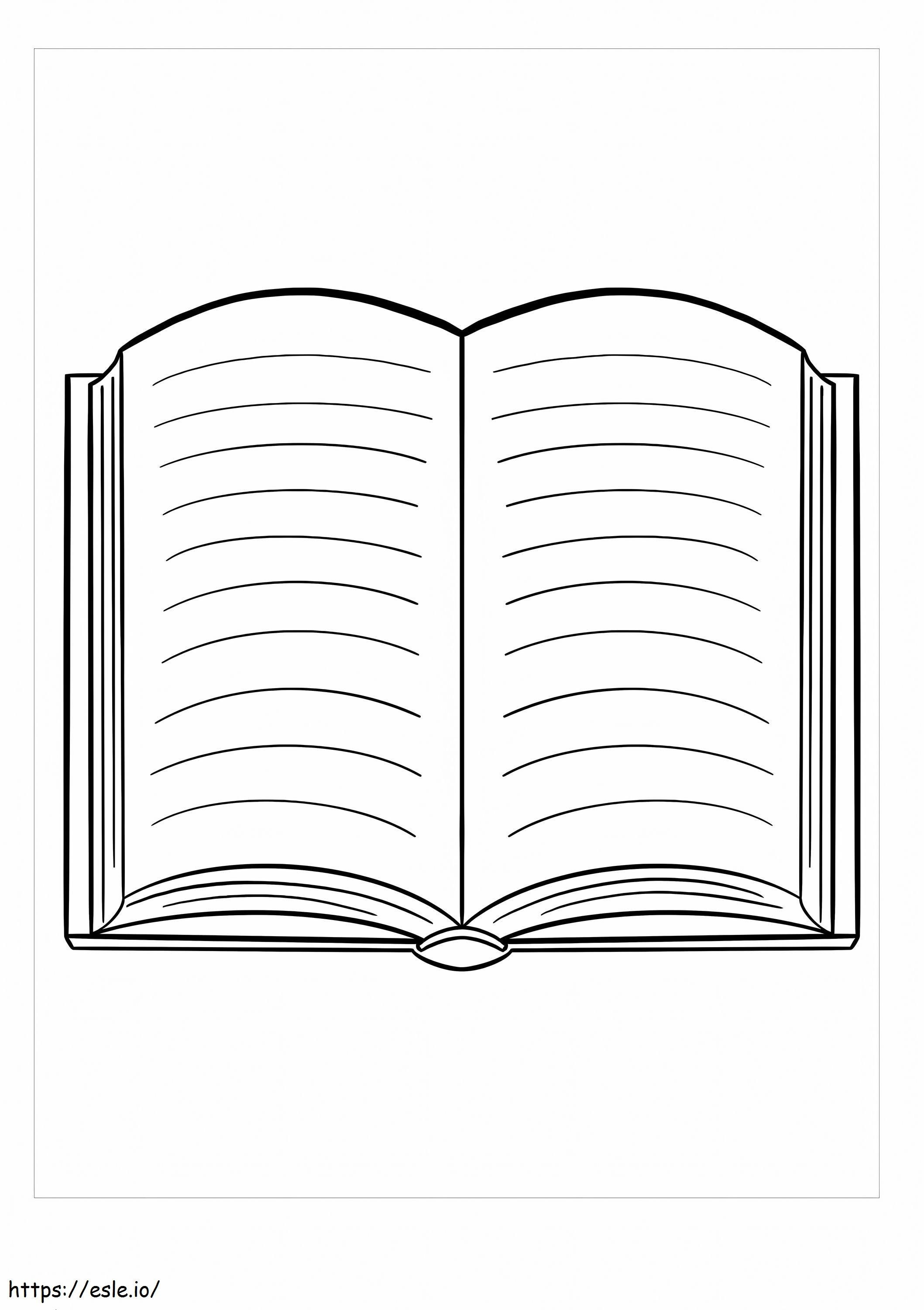 Basic Open Book coloring page