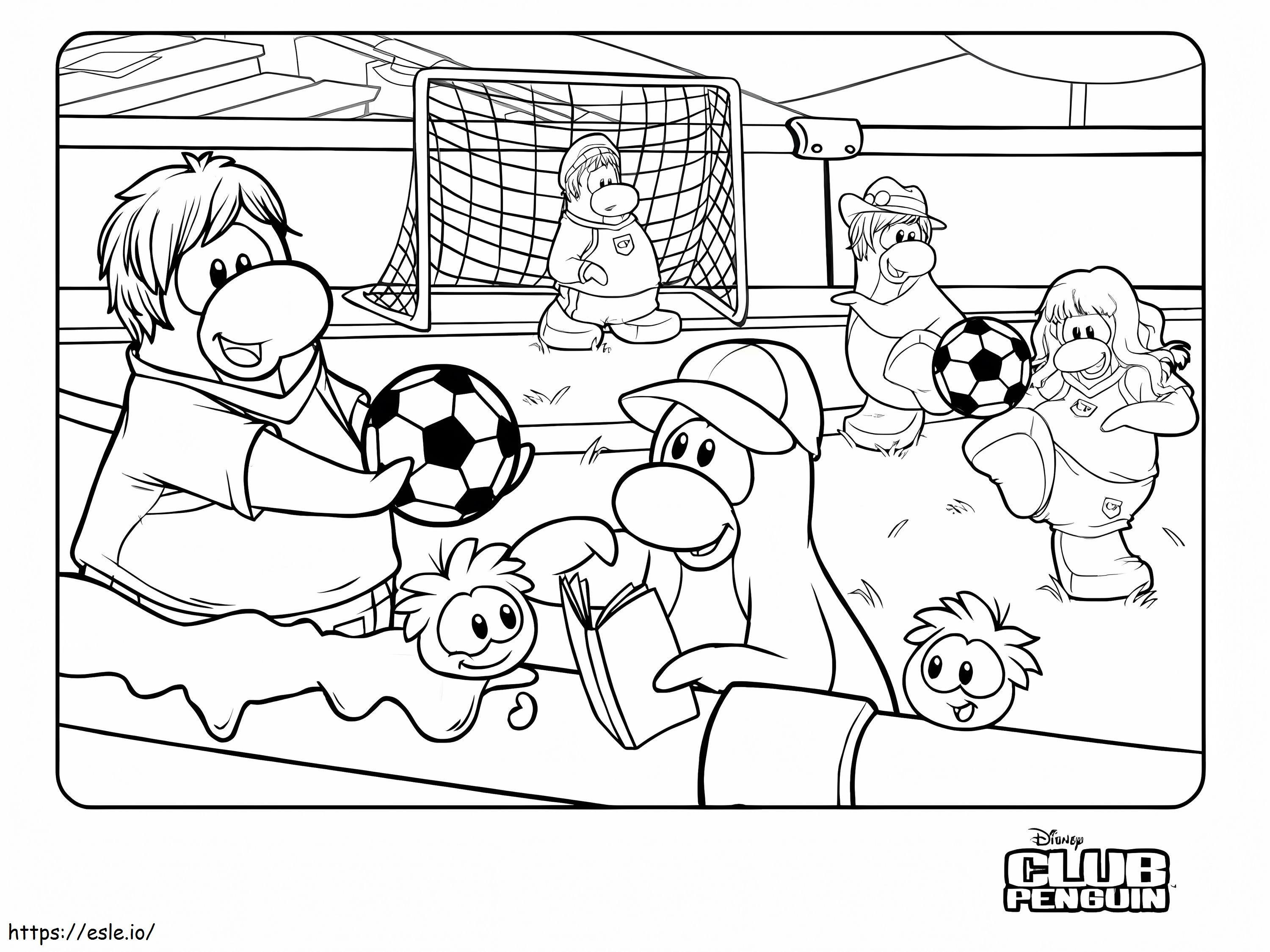 Club Penguin Fußballspiel ausmalbilder