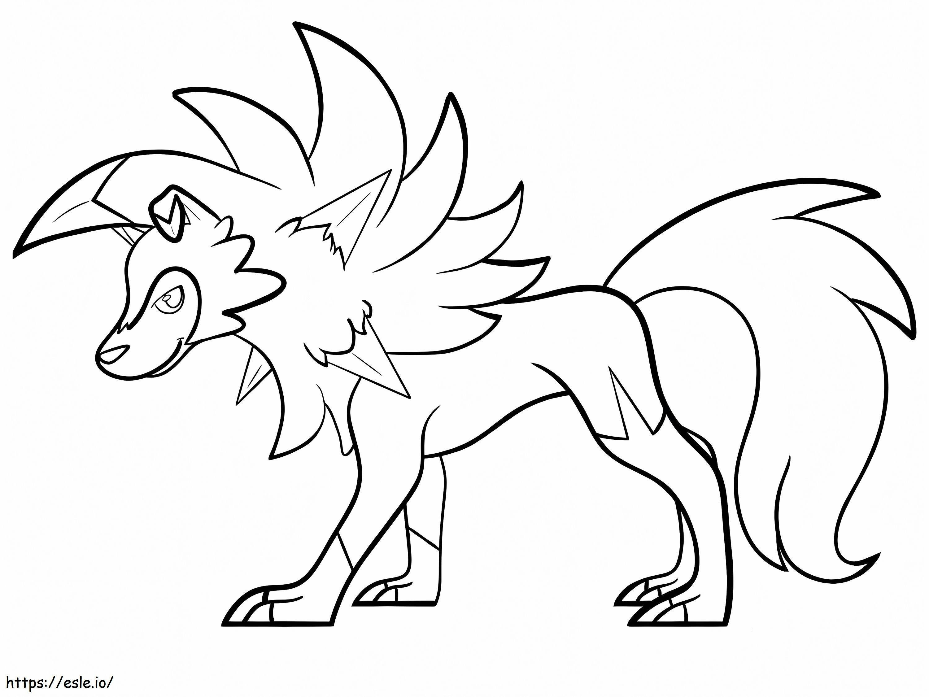 Lycanroc 3 coloring page