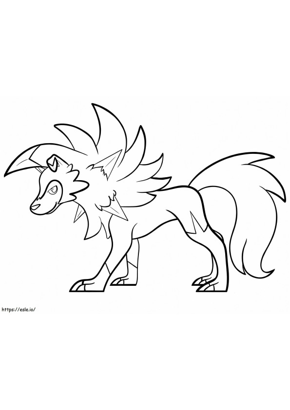 Lycanroc 3 coloring page