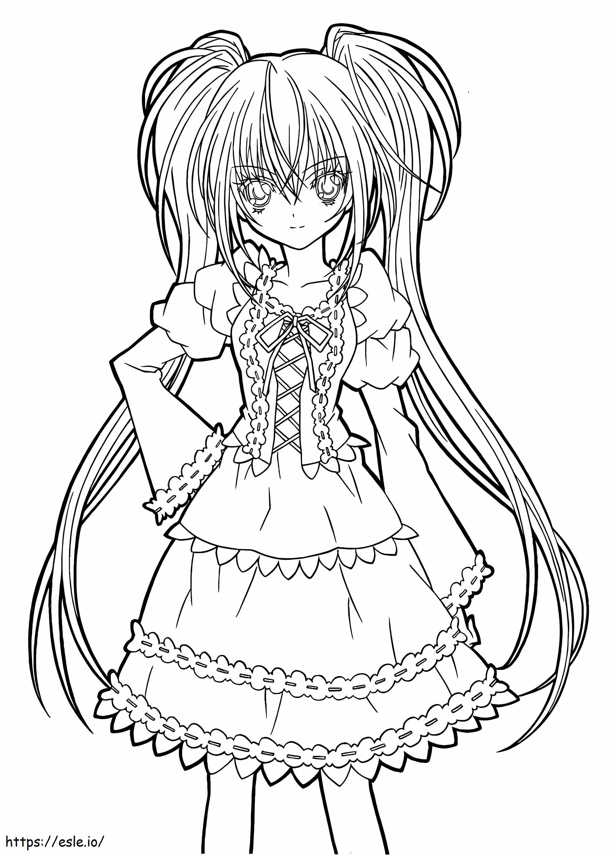 Manga Adorabile Ragazza 4 731X1024 da colorare