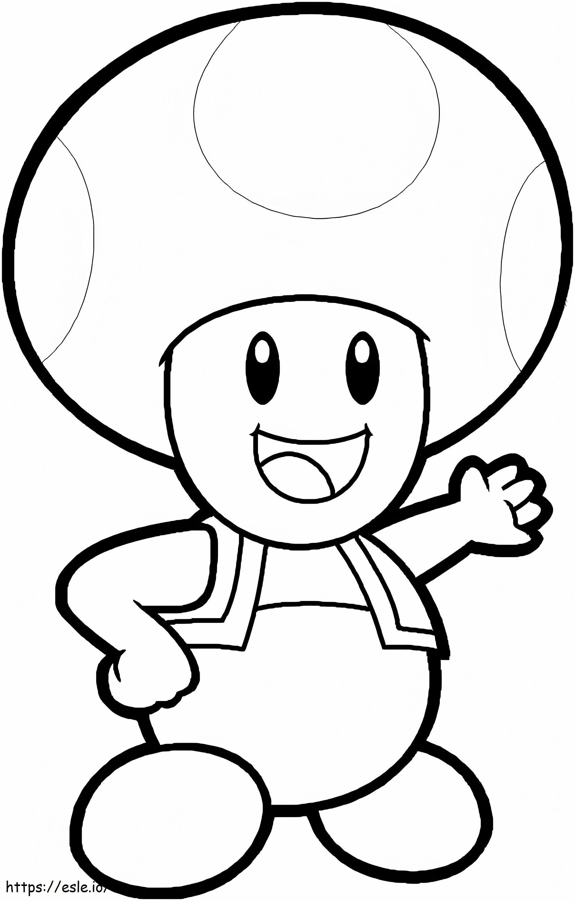 Toad From Mario Bros. coloring page