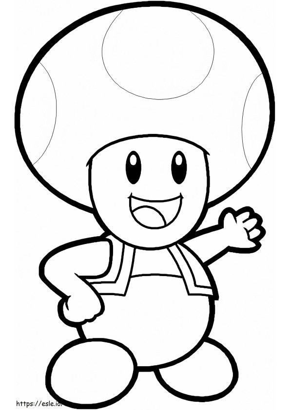 Toad De la Mario Bros. de colorat