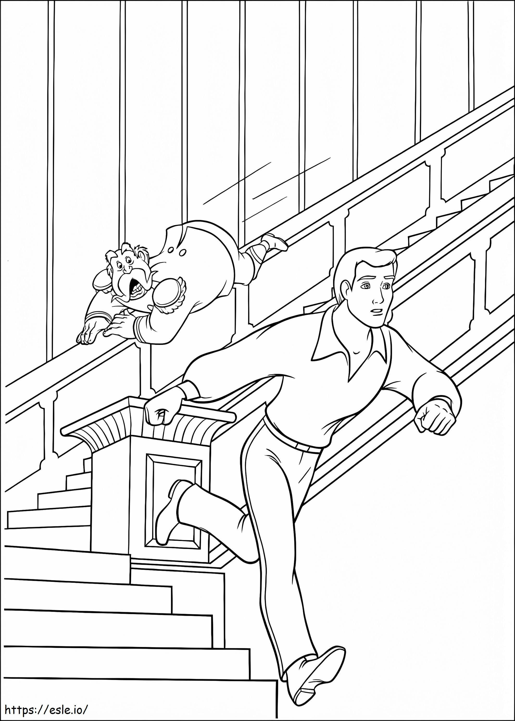 Prince Charming Running coloring page