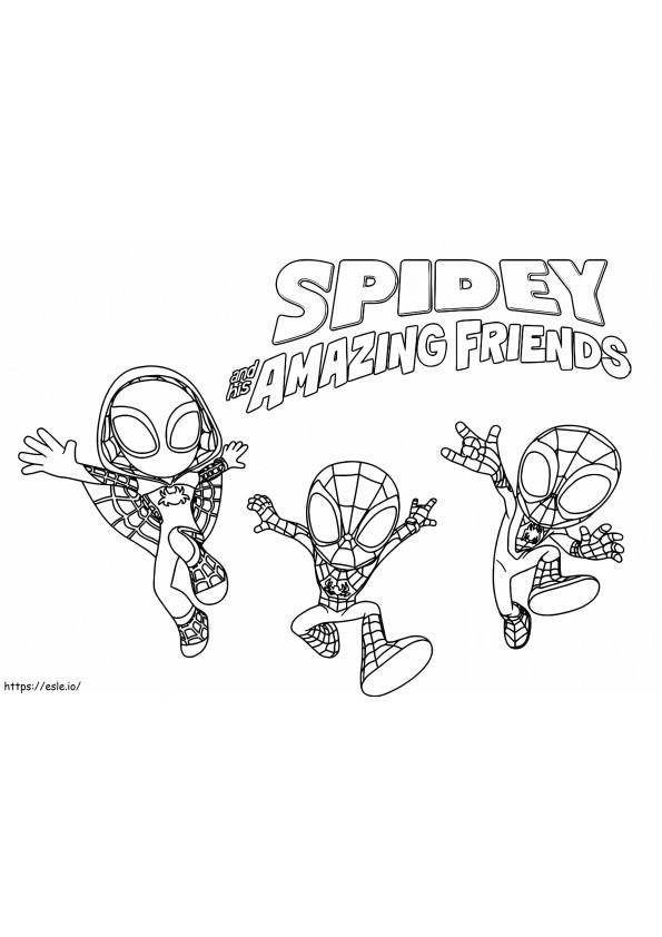 Printable Spidey And His Amazing Friends coloring page