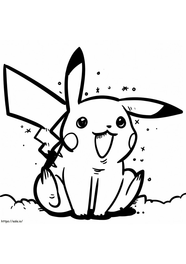 Coloriage Pikachu pour enfant à imprimer dessin