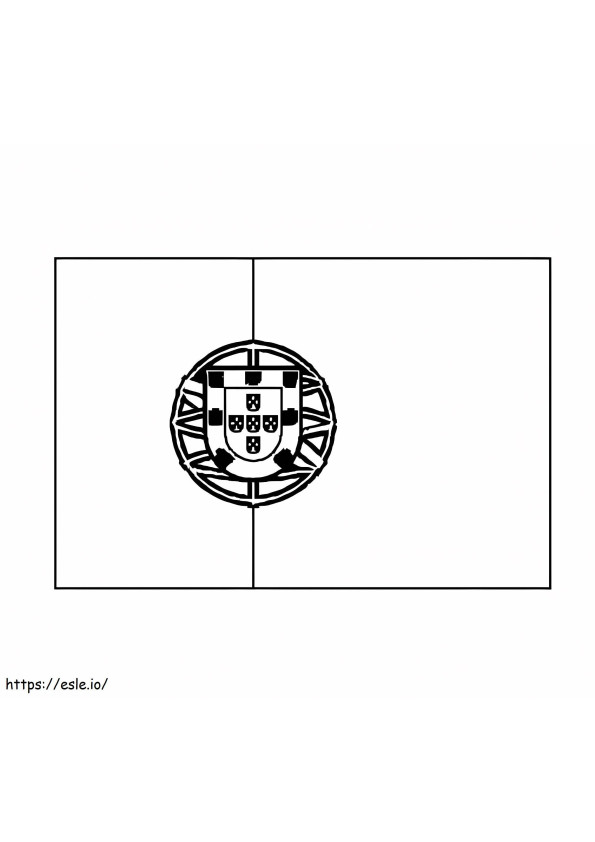 Portugal Flag 2 coloring page